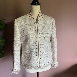 Juicy Couture Black Label Tweed Zip-Up Jacket